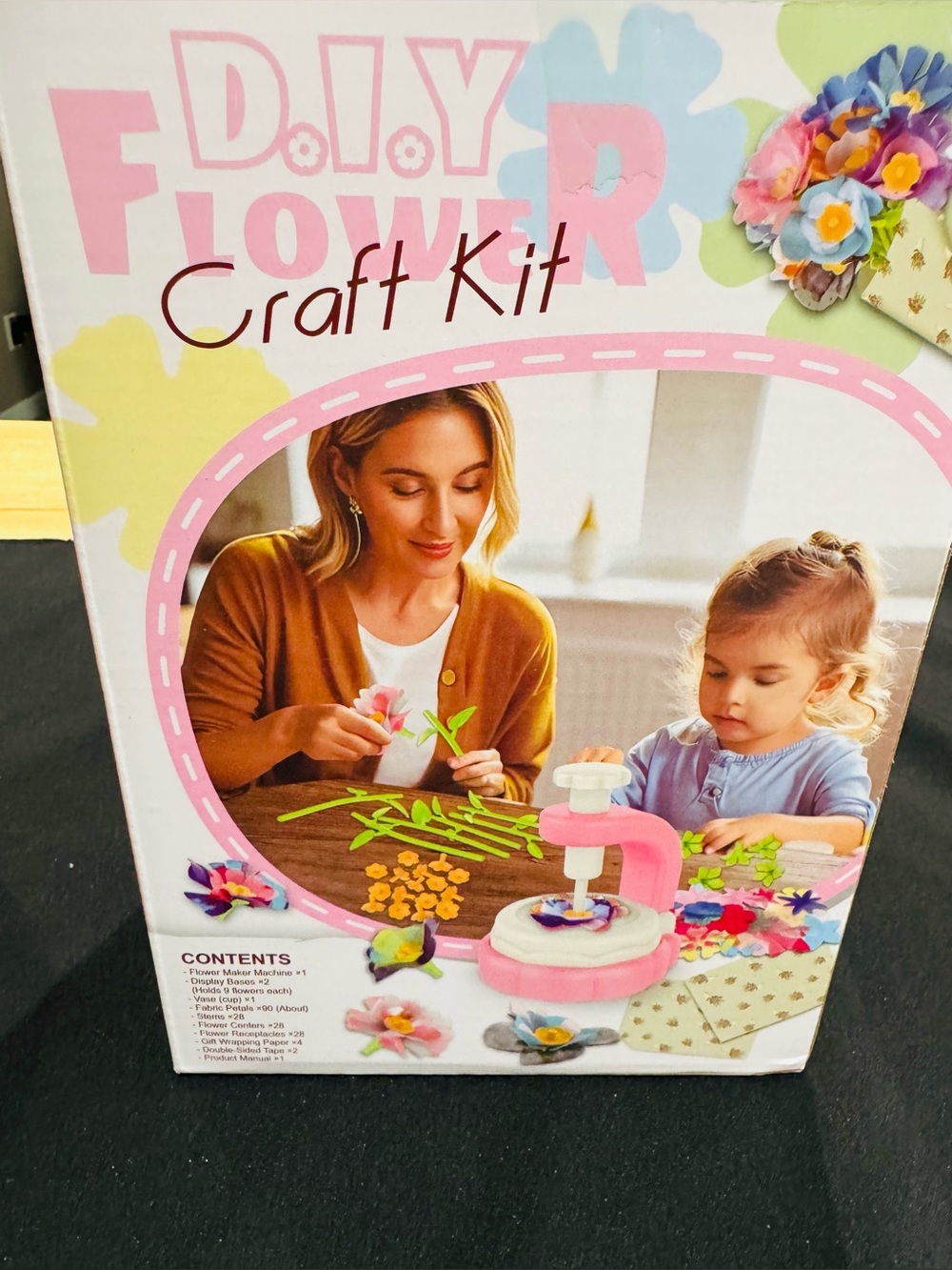 DIY Flower Craft Kit - Pink - New In Box